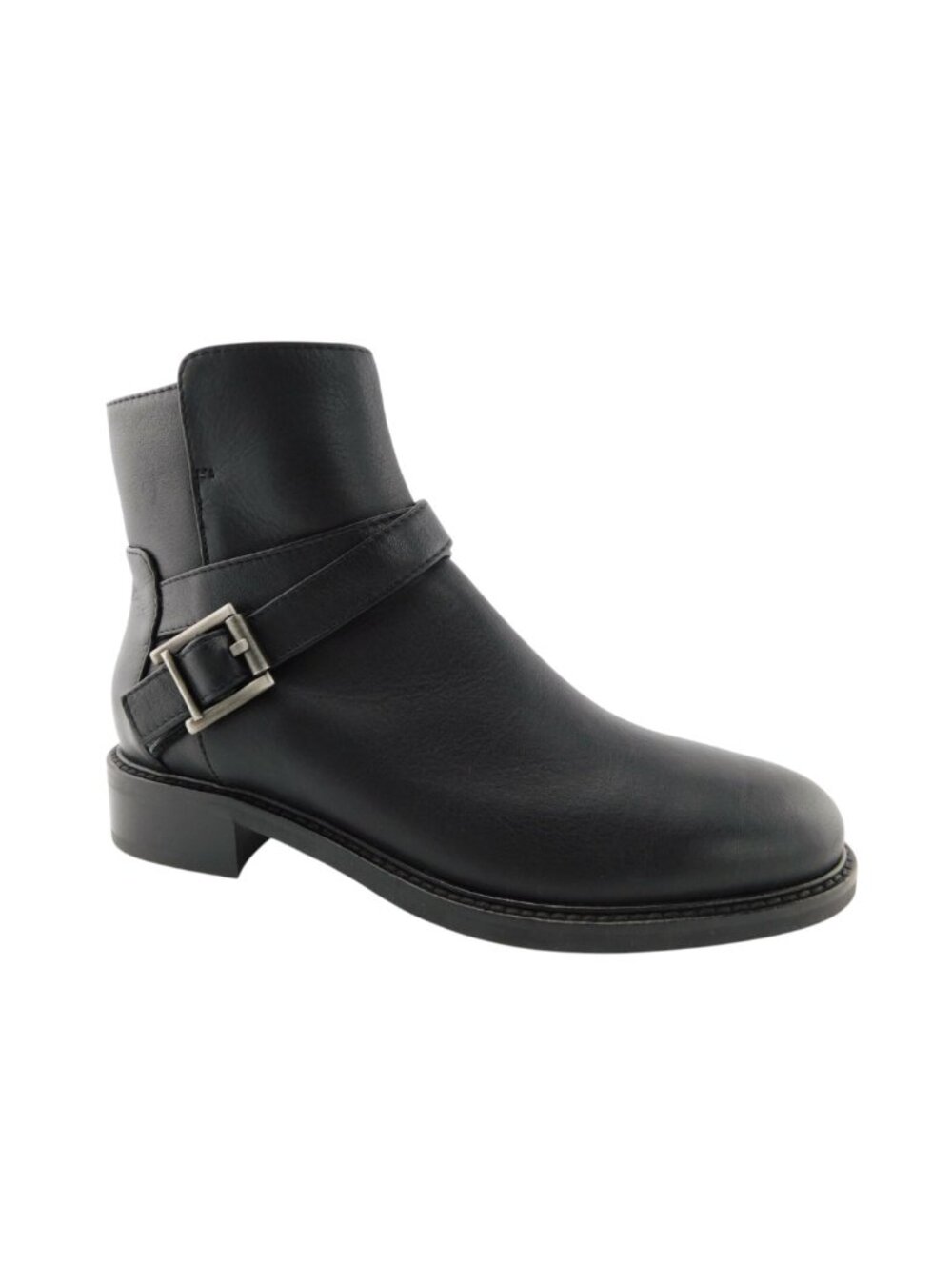 New AQUATALIA Black Leather Buckled Strap Weatherproof Bootie 7.5